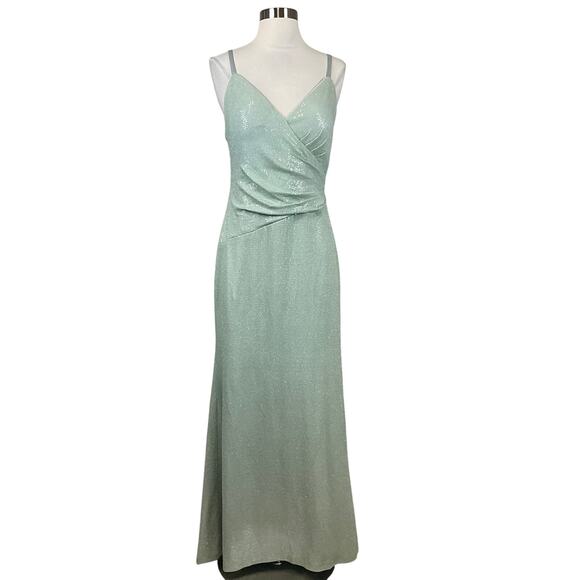 Eliza J Dresses & Skirts - Eliza J Women's Formal Dress Size 16 Green Sequined Backless Long Evening Gown